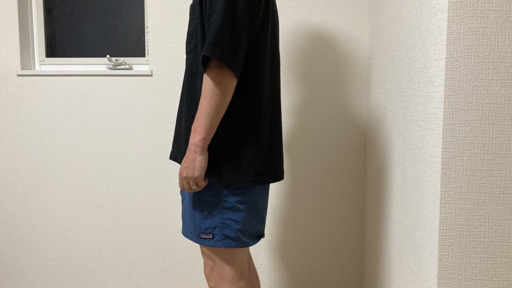 バギーズショーツSサイズ着用横