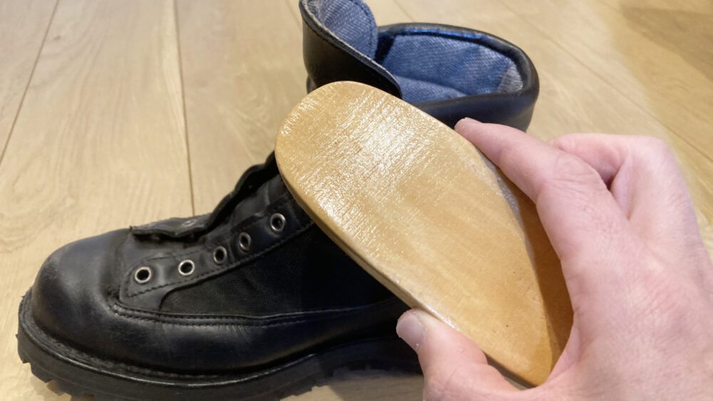 ブラシをかけるところ