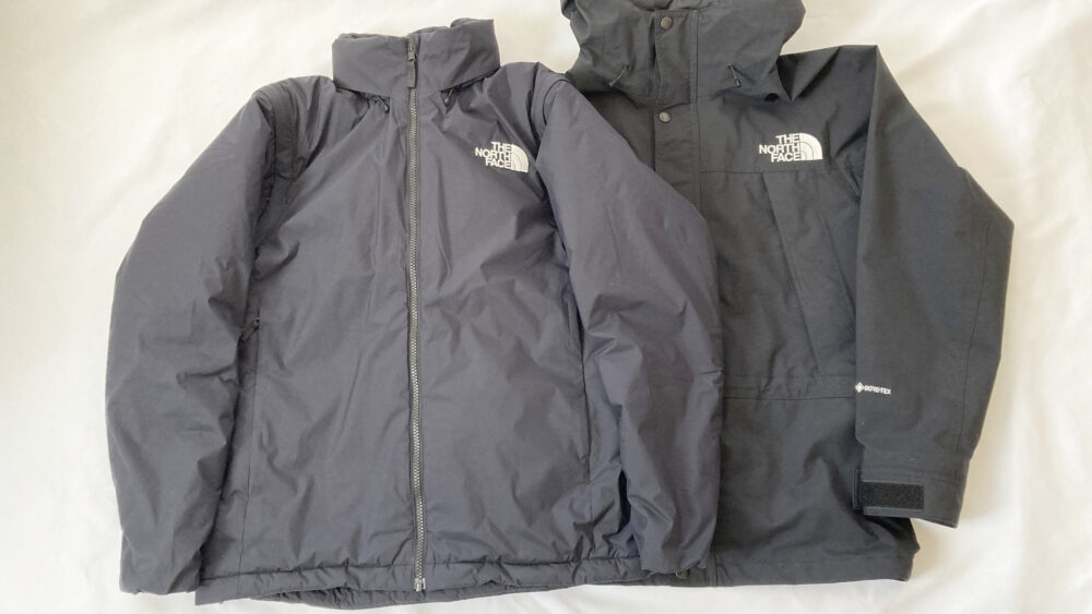 ジップインサニーヌックジャケットとマウンテンライトジャケット