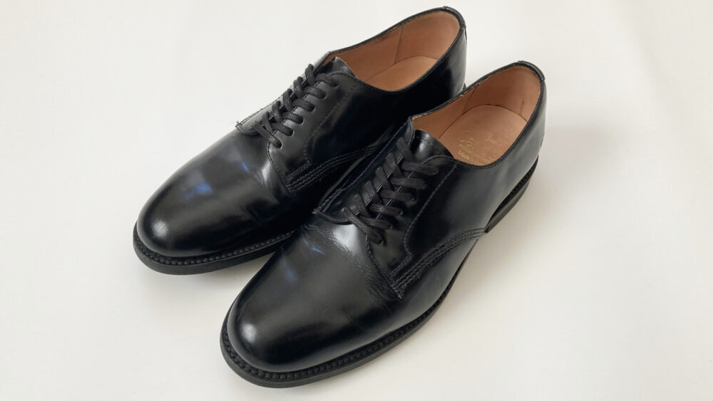 サンダース オフィサーシューズを斜め上から見たところ