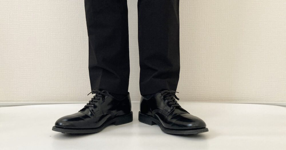 サンダース オフィサーシューズと感動パンツを合わせたところ