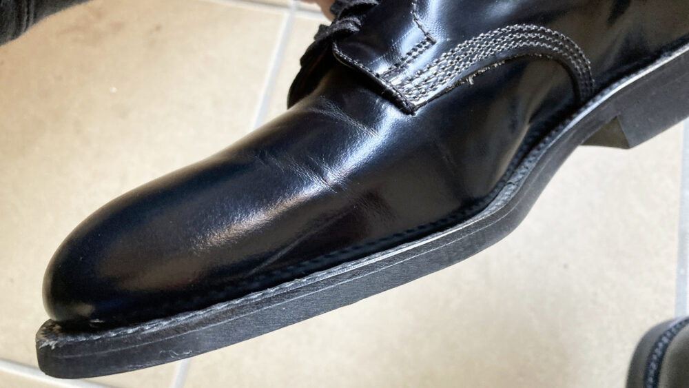 つま先横の傷アフター