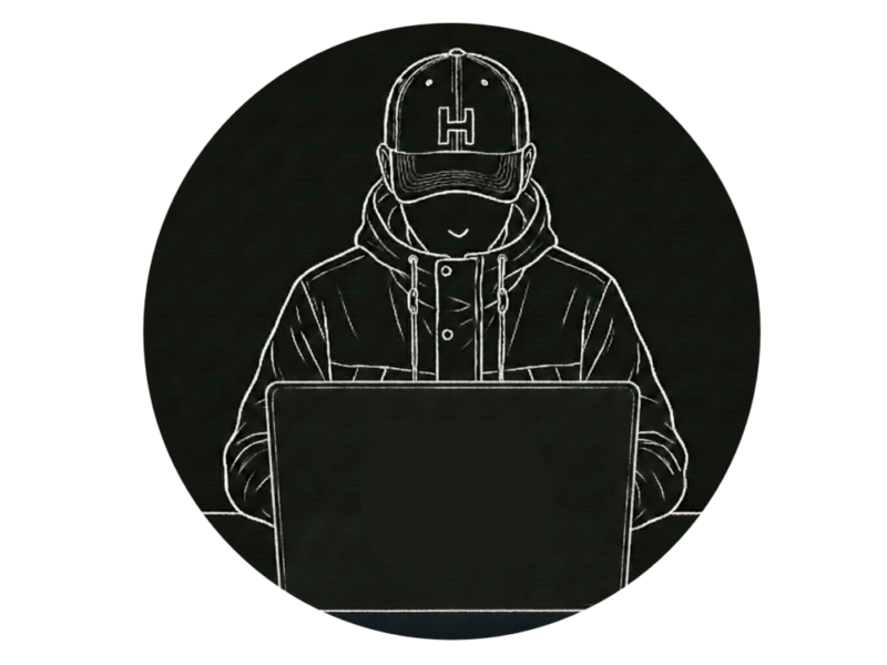 パソコンをいじる男性のアイコン