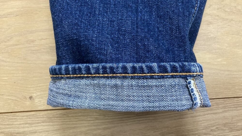 orslow107裾のパッカリング