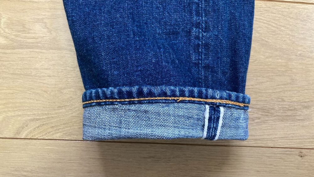 orslow107裾のチェーンステッチ