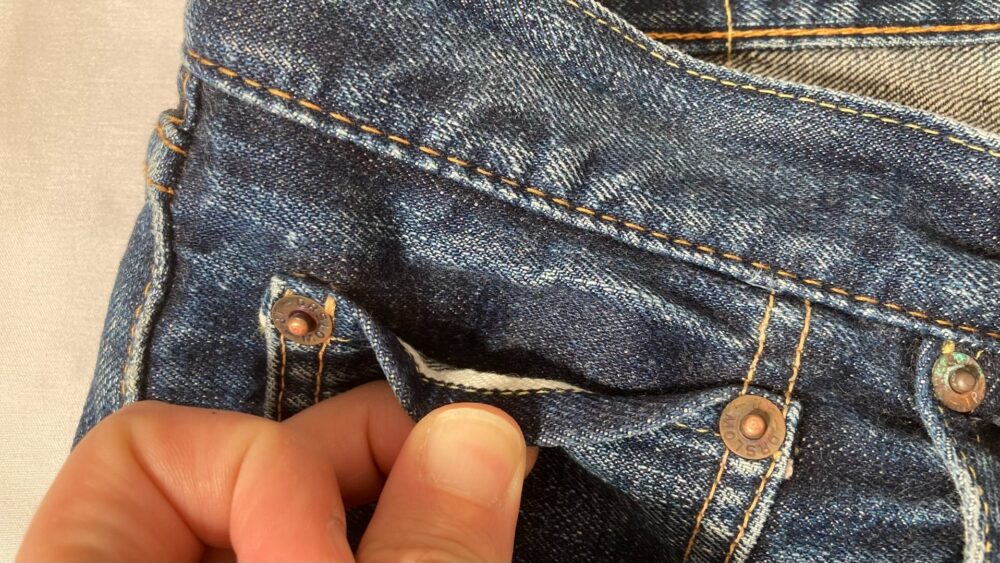 orslow107コインポケット裏のセルビッチ