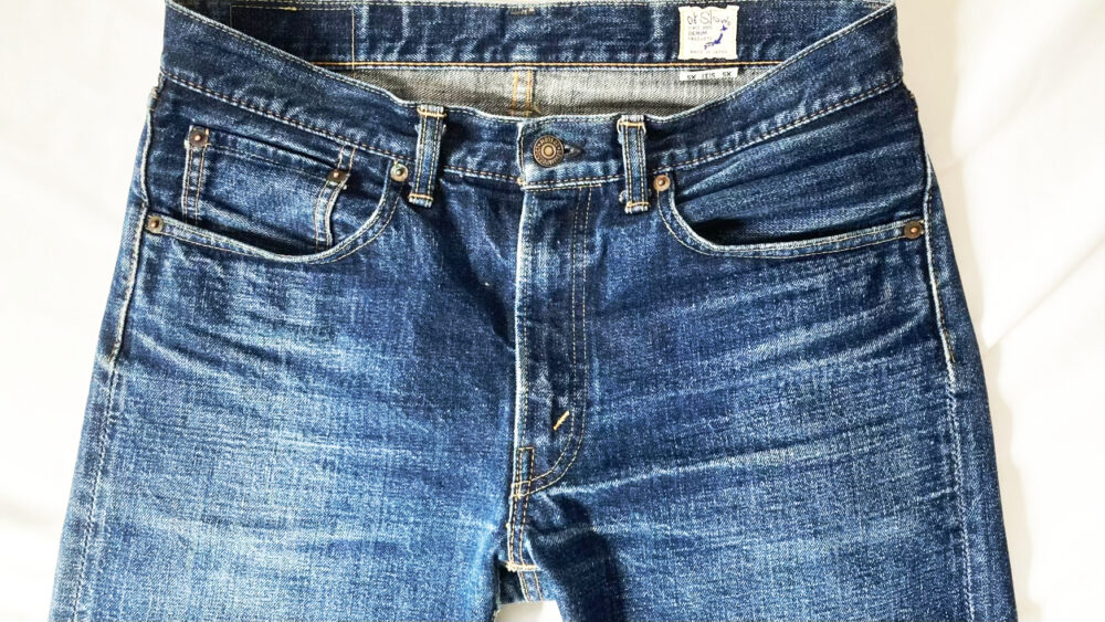 orslow107腰回りの色落ちイメージ