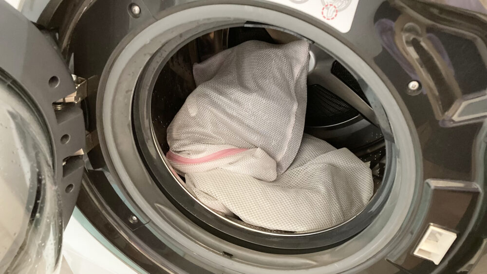 ゴアテックスハットを洗濯機に入れたところ
